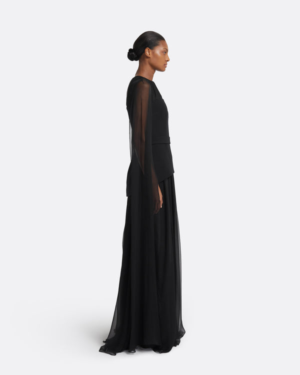Safiyaa Gloria Black Long Dress
