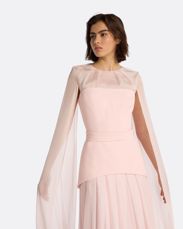 Safiyaa Gloria Pale Pink Long Dress