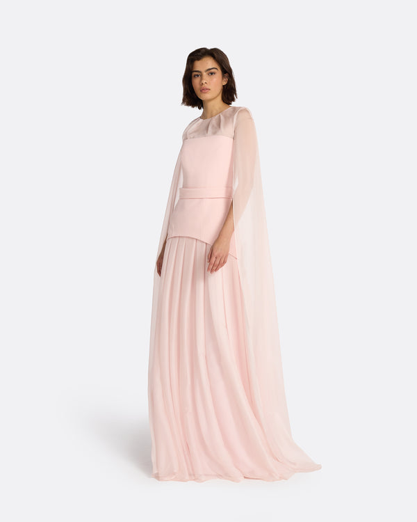 Safiyaa Gloria Pale Pink Long Dress