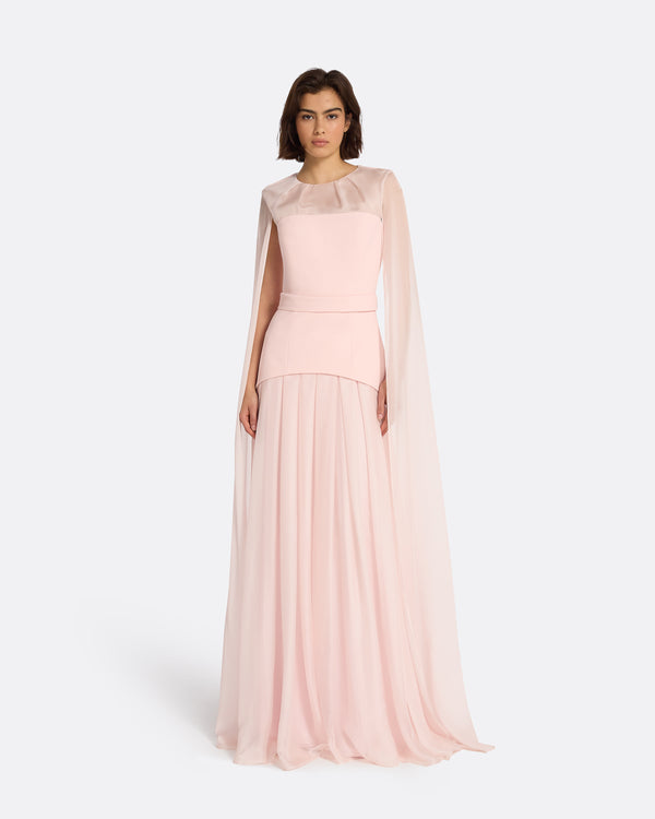 safiyaa Gloria Pale Pink Long Dress