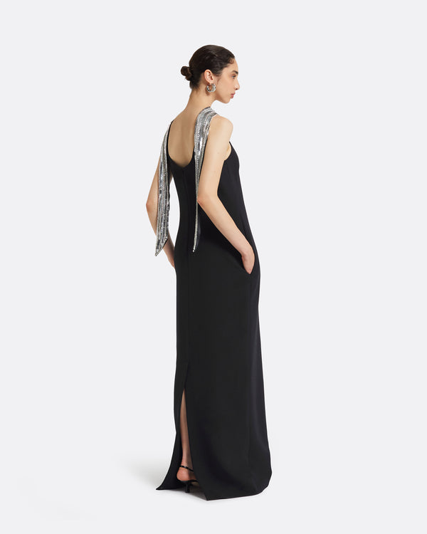 Safiyaa Gocek Black Long Dress