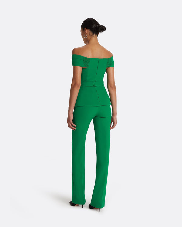Safiyaa Goldie Emerald Trousers