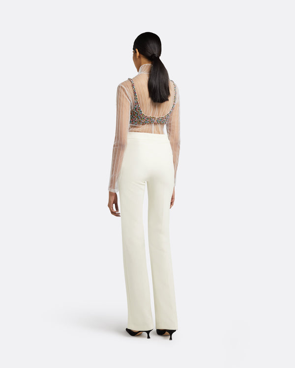 Safiyaa Goldie Ivory Trousers