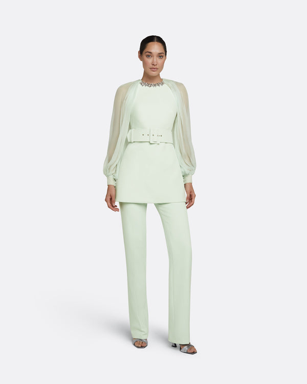 safiyaa Goldie Spearmint Trousers