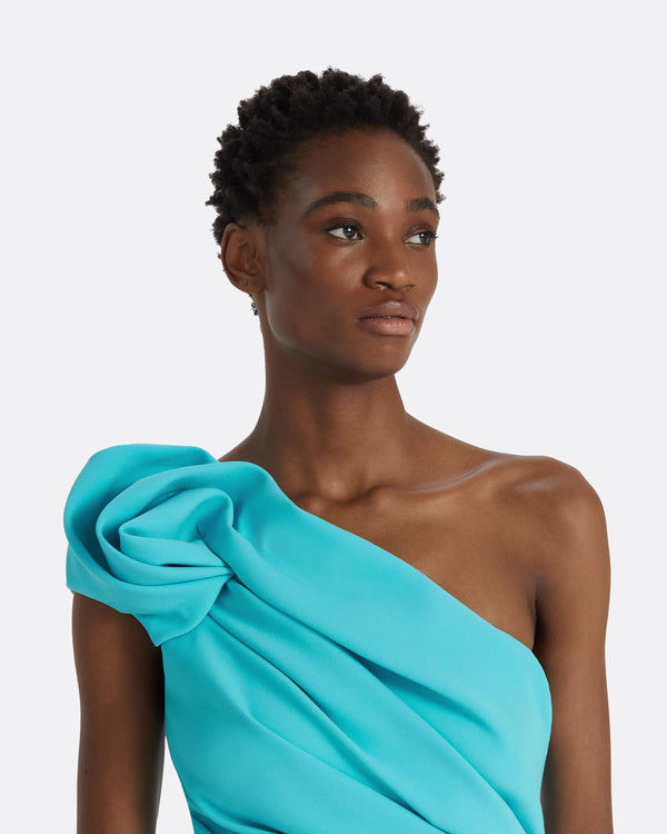 Safiyaa Granalle Aquamarine Midi Dress