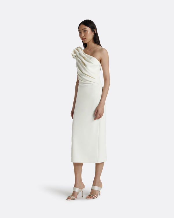 Safiyaa Granalle Ivory Midi Dress