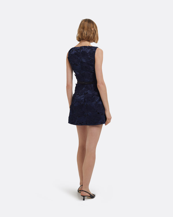 Safiyaa Gren Short Dress In Navy