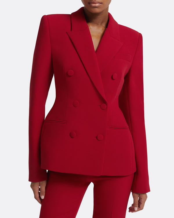 Safiyaa Gulsen Jacket In Azalea Red