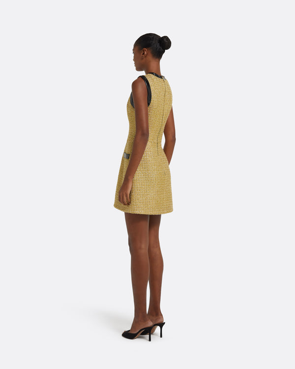Safiyaa Hailey Short Dress In Yellow Gold