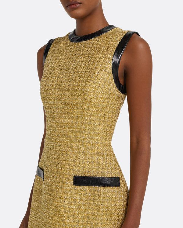 Safiyaa Hailey Short Dress In Yellow Gold