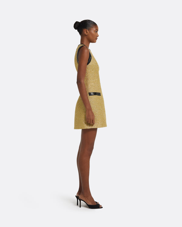 Safiyaa Hailey Short Dress In Yellow Gold
