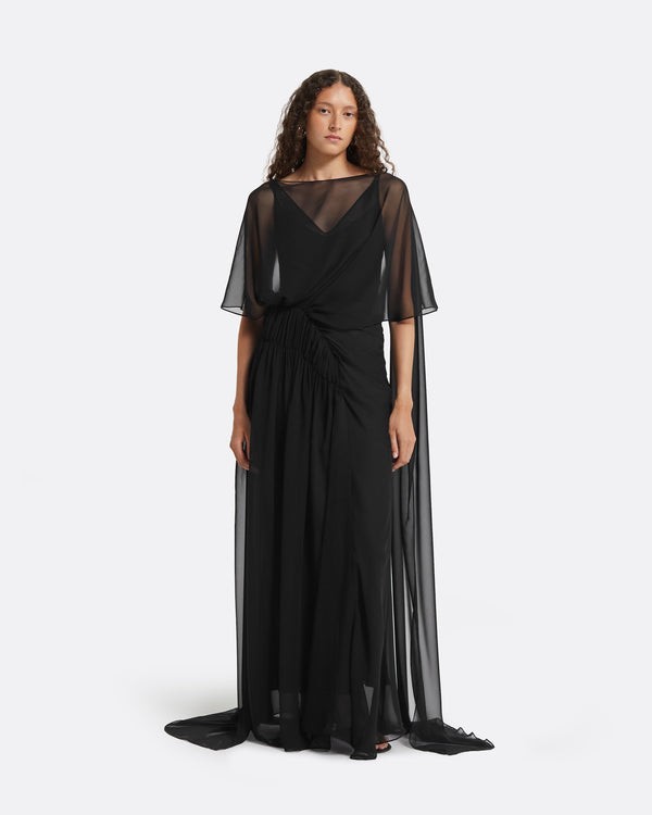 safiyaa Halima Black Long Dress