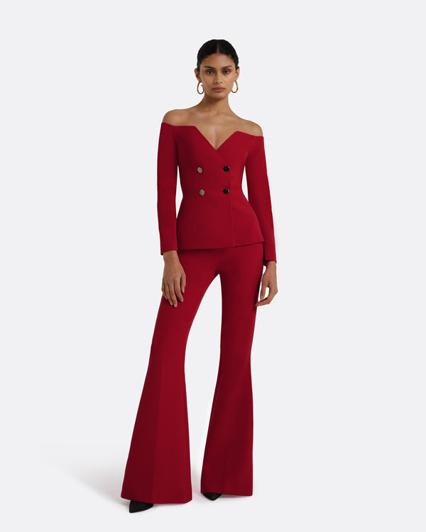 safiyaa Halluana Azalea Red Trousers
