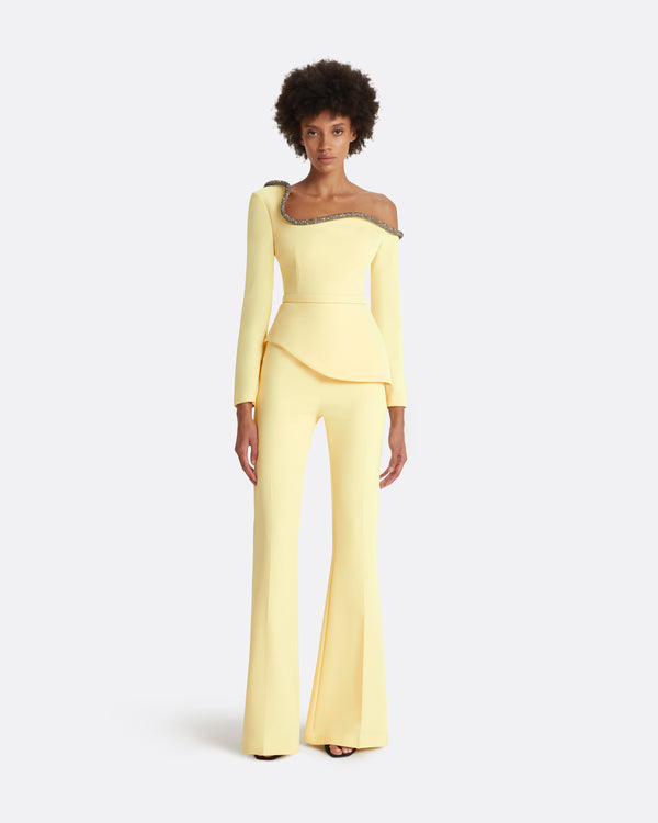 Safiyaa Halluana Pale Yellow Trousers