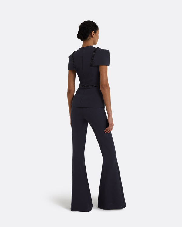 Safiyaa Halo Midnight Navy Top