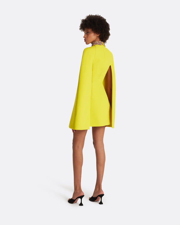 Safiyaa Harlow Chartreuse Short Dress