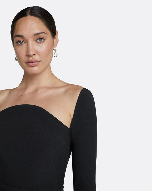 Safiyaa Heidi Black Long Dress