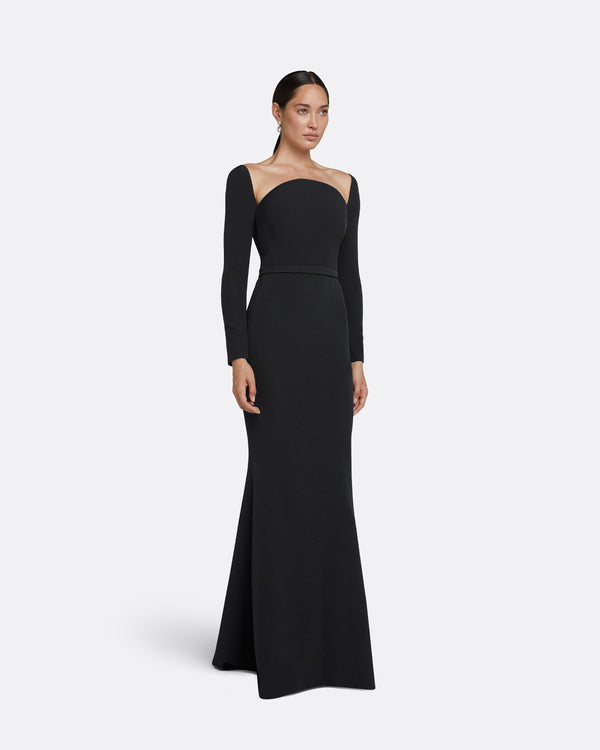 Safiyaa Heidi Black Long Dress