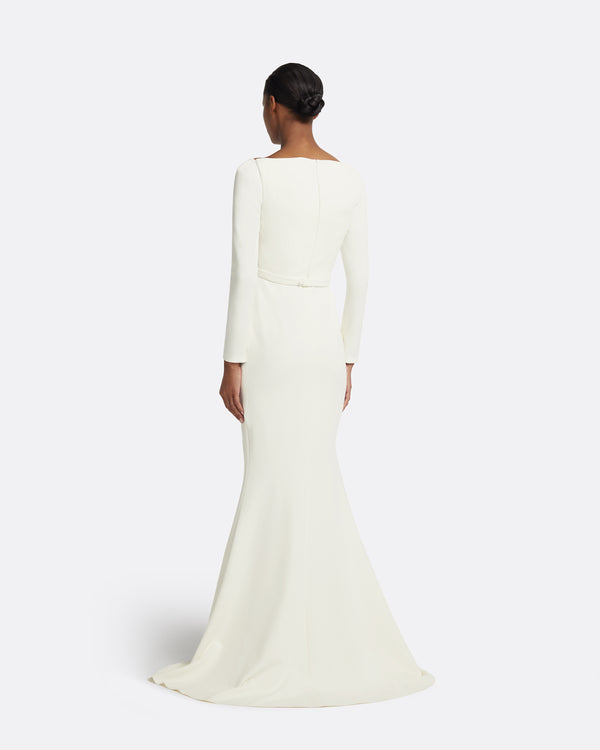Safiyaa Heidi Long Dress In Ivory