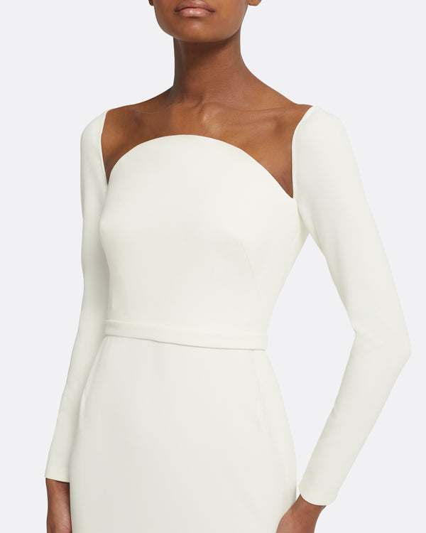 Safiyaa Heidi Long Dress In Ivory
