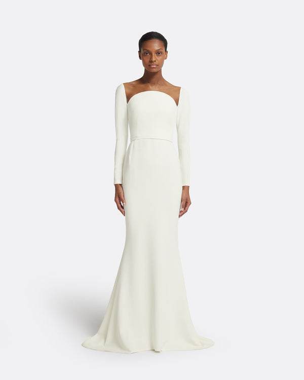 safiyaa Heidi Long Dress in Ivory
