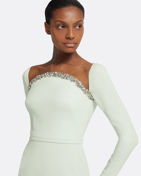 Safiyaa Heidi Long Dress In Spearmint