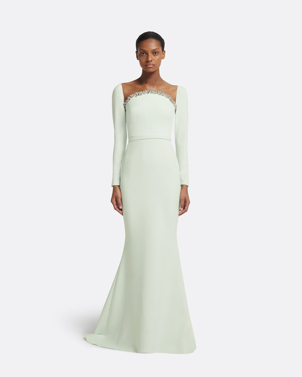 safiyaa Heidi Long Dress in Spearmint