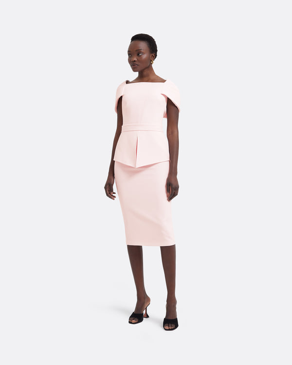 safiyaa Hokoku Barely Pink Skirt