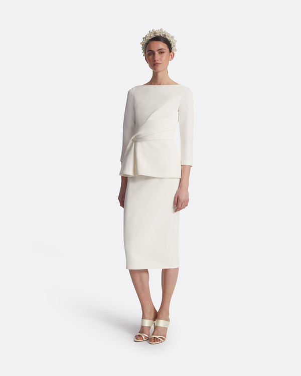 safiyaa Hokoku Ivory Skirt