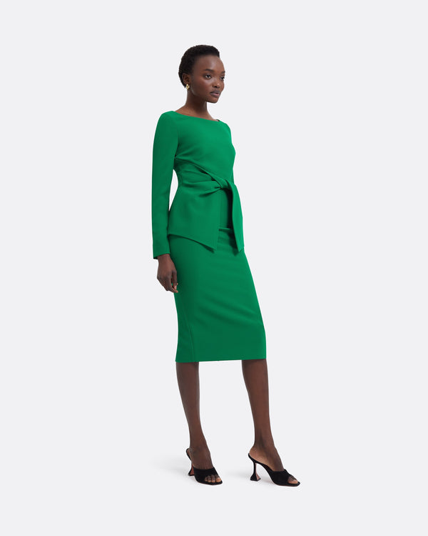 Safiyaa Hokoku Jewel Green Skirt