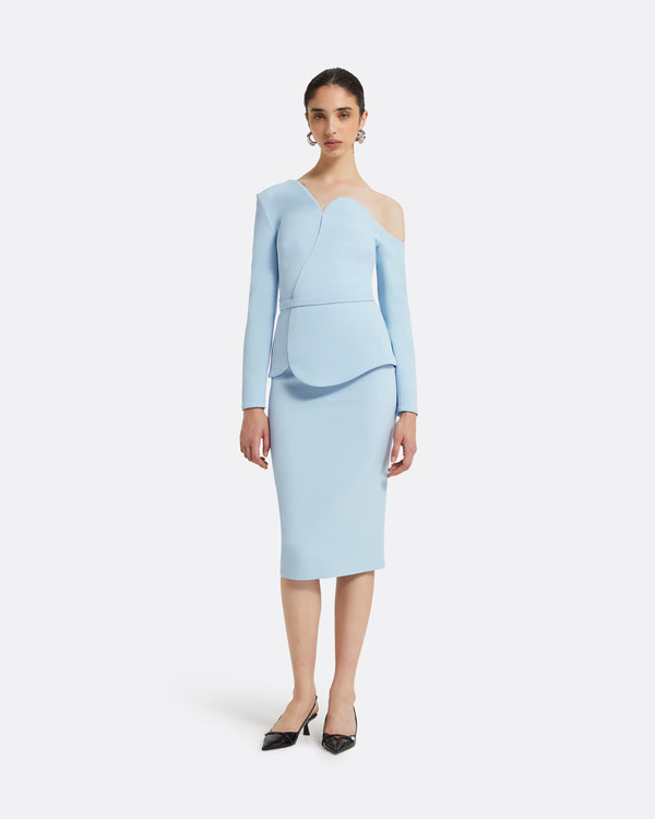 Safiyaa Hokoku Pale Blue Skirt