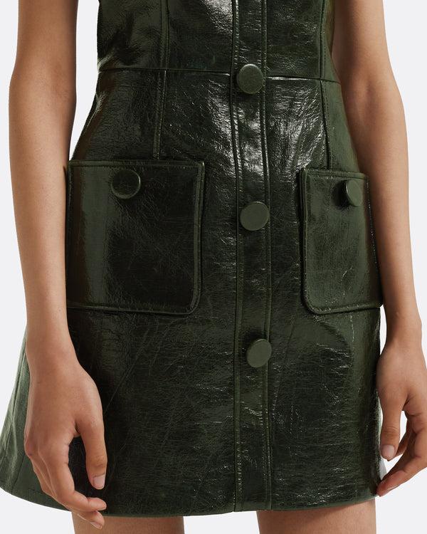 Safiyaa Hunter Mini Dress In Collard Green