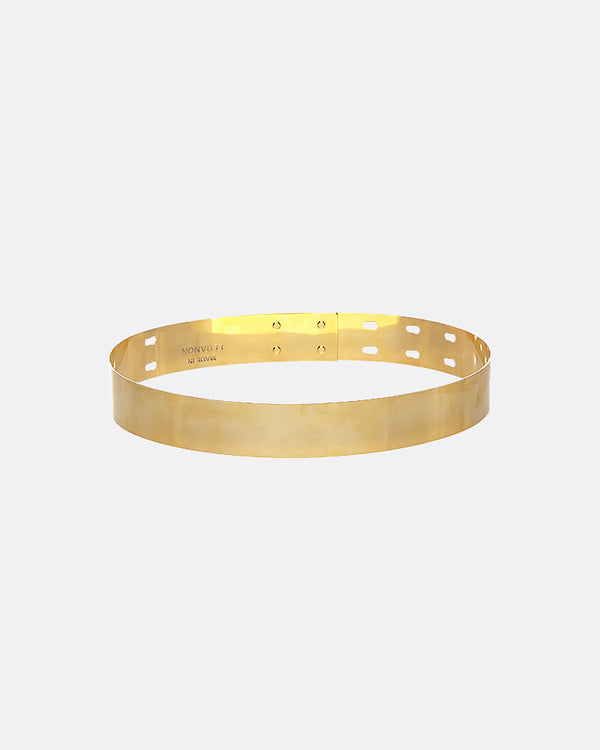 safiyaa Ilaria Metal Waist Belt in Gold