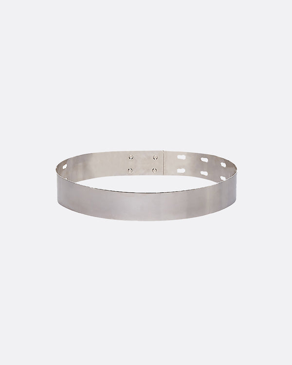 safiyaa Ilaria Metal Waist Belt in Gunmetal
