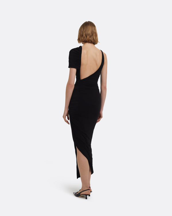 Safiyaa Ioni Midi Dress In Black