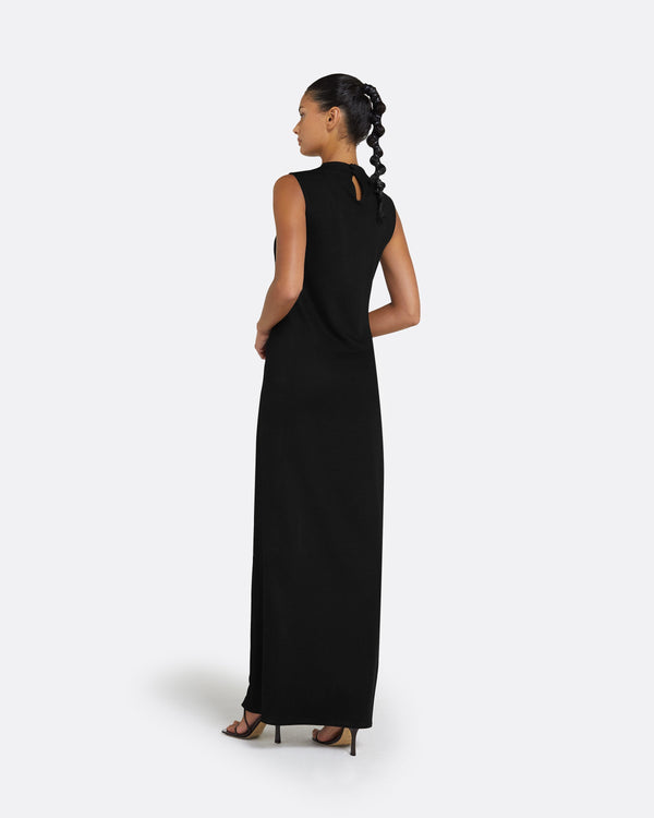 Safiyaa Iris Black Long Dress