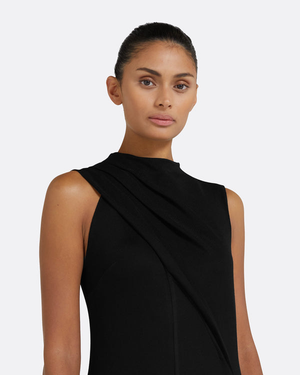 Safiyaa Iris Black Long Dress