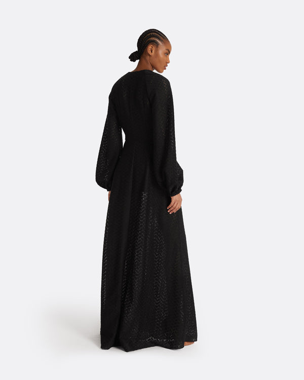 Safiyaa Jacquis Black Long Dress
