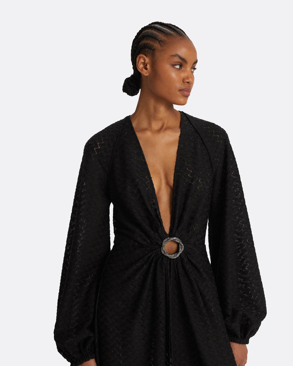 Safiyaa Jacquis Black Long Dress