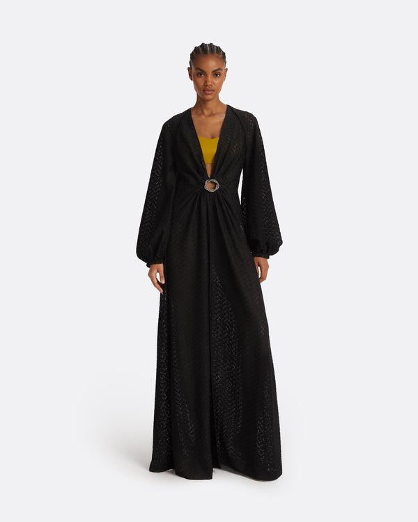Safiyaa Jacquis Black Long Dress