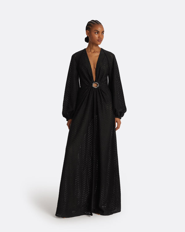 safiyaa Jacquis Black Long Dress
