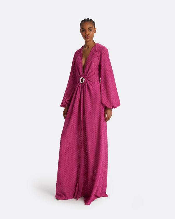 Safiyaa Jacquis Magenta Long Dress