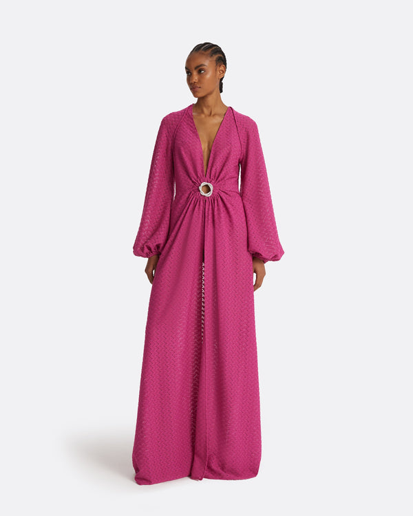 safiyaa Jacquis Magenta Long Dress