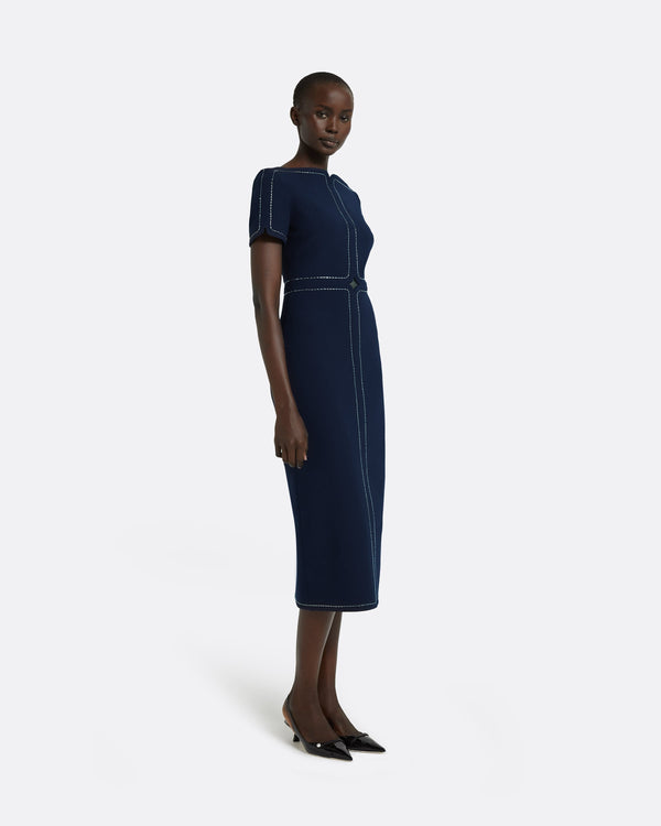 Safiyaa Janan Maritime Midi Dress