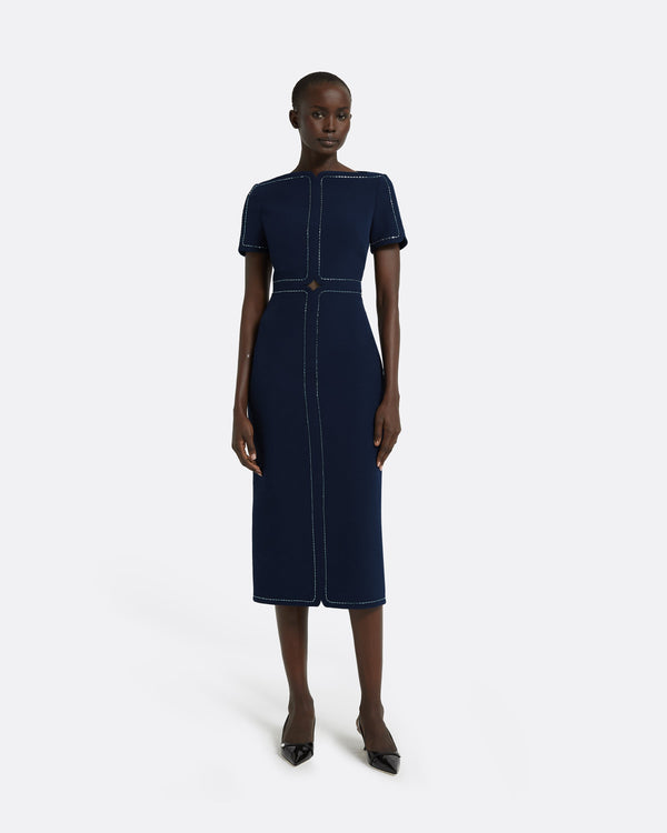 safiyaa Janan Maritime Midi Dress