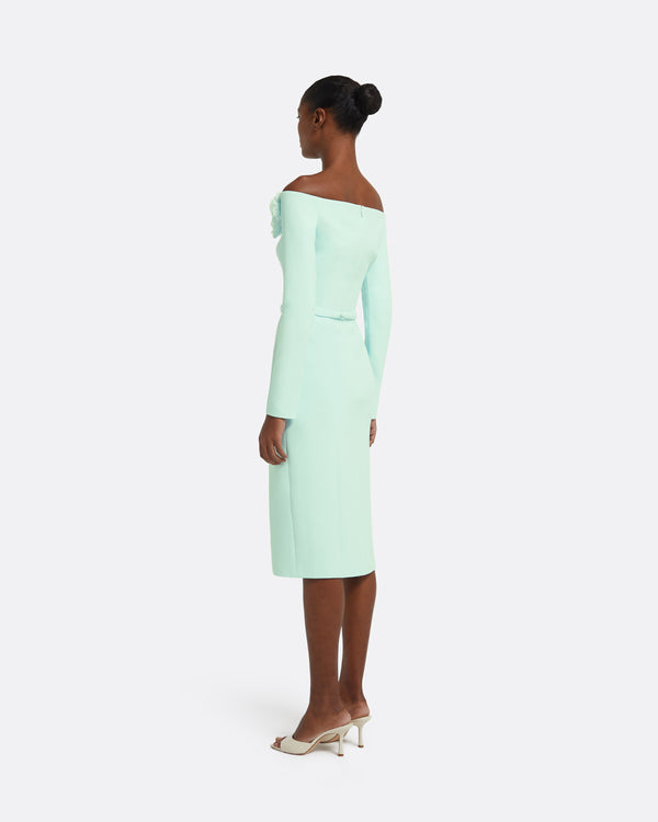 Safiyaa Jay Midi Dress In Frost
