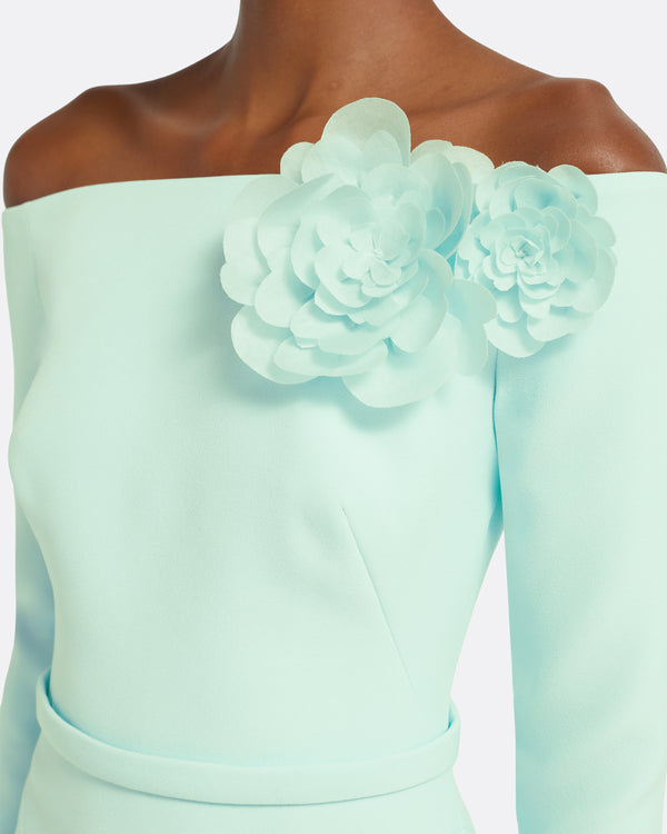 Safiyaa Jay Midi Dress In Frost