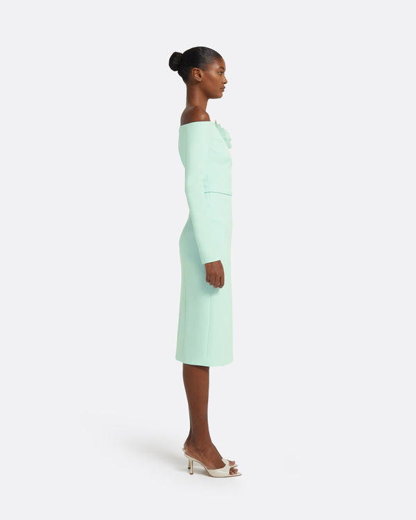 Safiyaa Jay Midi Dress In Frost