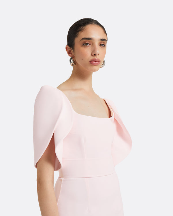 Safiyaa Joan Barely Pink Midi Dress