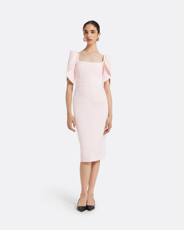 safiyaa Joan Barely Pink Midi Dress